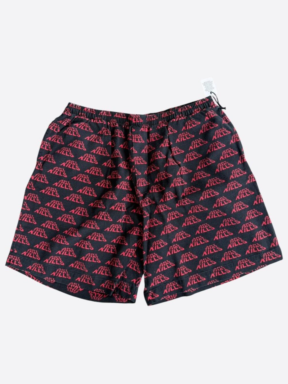 Gallery Dept Red & Black Art That Kills Logo Shorts